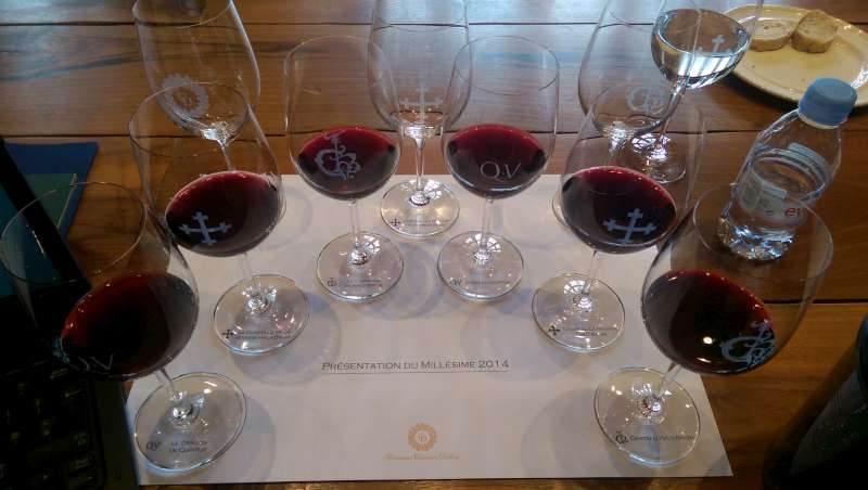 Tasting through the Clarence Dillon wines at La Mission Haut Brion